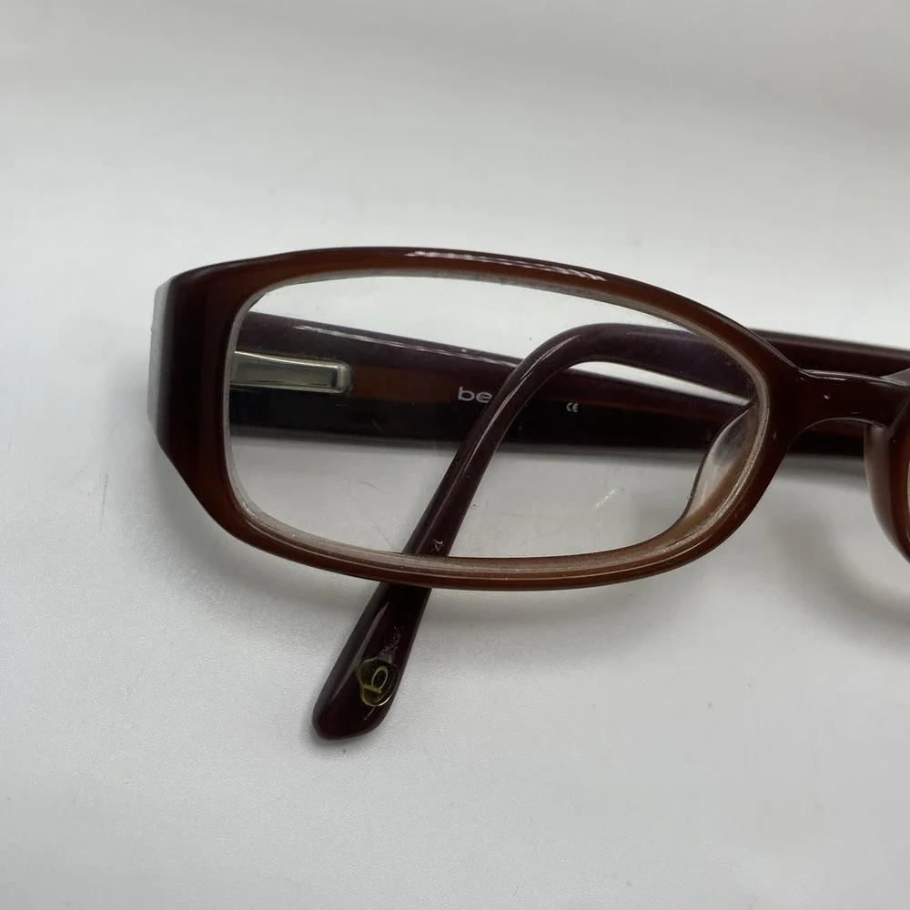Bebe Eyeglasses Women FRAME ONLY Bejeweled 135 Smoked Topaz 728